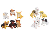 12Pcs Dog Ornaments Waterproof Textured Exquisite Vivid Dog Statues for Garden Lawn Desk Decoration V1294-YM0715-3111210434311