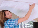 White Aluminum Attic Fan Cover with Insulation Seal for Doors, , and Attic Ventilation V1192-AZ-W-27216