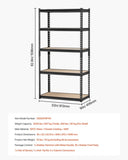 VEVOR Storage Shelves 406 x 813 x 1596 mm 5-tier Garage Storage Shelving V952-MDBSXHJ16326G0P9FV0