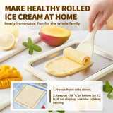Rolled Cream Maker Kit, 2026 New Stainless Steel Freeze Plate with 2 Scrapers, DIY Stir Fried V1258-DP02-F-409
