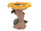 Sunflower Birdbath Resin Weather Resistant Ample Capacity Beautiful Bird Bath Feeder for Garden Yard V1294-YM0901-3111240121611