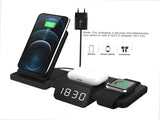 3 in 1 Wireless Charger Stand with Clock for Multiple Devices Charging Compatible with Android and V1294-YM0901-H38130EU