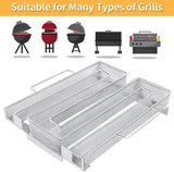 Cold Smoke Generator Stainless Steel Mesh Smoker Tray for BBQ Grills and Smokers, Silver 15 x 15 x 4 V1189-LC-HW-00386