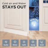 6Pack Door Draft Stopper, Door Sweep, Weather Stripping Seal Self-adhesive silicone under door draft V1107-125-68672-BLK-6PACK