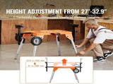 Miter Saw Stand with Tabletop and Wheels 330lbs Load Capacity Adjustable V952-TSXQJZJ5060IEB045V0