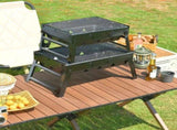 Weekend Essential Portable Foldable BBQ Grill Home & Camping Heavy Duty Steel No Assembly V1232-SKVDHG002