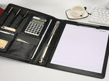 Conference Folder Leather Folder Business Document Organizers with 4 Rings V1370-AZ4-12953