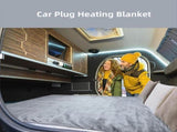 Electric Blanket USB Heater Blanket Plush Winter Warm-Up Adjustable Temperature Timing V1370-AZ4-07596