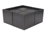 4PCS Sofa Risers Square 4in Porose Bed Lifts Furniture Risers for Fixing Small Pointy Feet Black V1294-YM0716-3117220169111