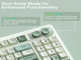 SOLAKAKA SK90 75% Compact Wireless Keyboard with Independent Number PadGreen & White V1300-SK90-GREEN-WHITE