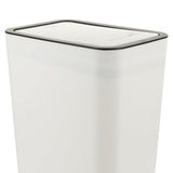 White Multipurpose Press-Top Garbage Can, Large Capacity PP Trash Bin for Home Use V1192-AZ-W-30473