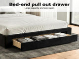 Artiss King Bed Frame Storage Charging Station Upholstered 3 Drawers USB Type-C BFRAME-G-LUNA-K-BK-ABC