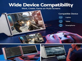 Devanti Portable Monitor Laptop Screen Extender Dual Display 1080P IPS USB C PM-S14-SI