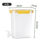 Cold Water Kettle Large Capacity Thicken Faucet Sealed Drink Storage Pot for Kitchen Yellow4.5L V1294-YM0716-3118220167112