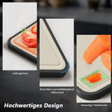 Reversible Cutting Board Titanium PP or Stainless Steel PP, Food Grade Non-Slip Durable V1188-MS-325-1414