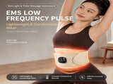 EMS Red Light Pulse Massage Belt with Heat, Portable Wearable Muscle Stimulator for Waist, Arm and V1341-ZY-KLN4LKUB-B