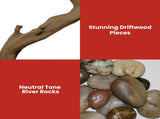 Dimplex Driftwood & River Rock Accessory Pack Kit for 74-inch Linear Fireplace LF74DWS-KIT