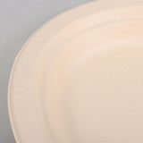 Versatile Oval Beige Paper Pulp Plates for Various Occasions 50Pcs V1369-AZ3-W-18537