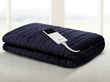 Giselle Bedding Heated Electric Throw Rug Fleece Sunggle Blanket Washable Charcoal EB-THROW-RUG-CHR