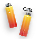 Jade Yoga Harmony Mat - Purple & Iron Flask Wide Mouth Bottle with Spout Lid, Fire, 32oz/950ml V398-JY-368P-IFB
