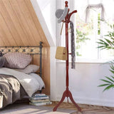 Birch Wood Coat Rack Stand Adjustable Hall Tree Entryway V178-66759