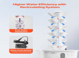 Hydroponic Growing System, 30 Pods Vertical 6 Tiers Hydroponic Tower, Home Hydronic Garden with V952-TSSPZZXT20LW7KX24V3