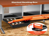 Chicken Nesting Boxes, 3 Compartments, with Support Legs, Easy Egg Collection, Galvanized Steel and V952-JSCDXJS3GJ26OS4A9001V0
