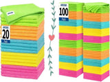 Microfiber Cleaning Cloth, 20 Pack Cleaning Rags& Microfiber Cleaning Cloth Bulk, 100 Pack Shop V1258-DP02-C-1002