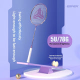 ESPER V-1 Thunder Wedge 5U Ultra-Light Badminton Racket, 30T Graphene Carbon Fiber, 6.8mm Slim V1232-YMQPV1002