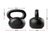 Everfit 20kg Cast Iron Kettlebell Powder Coating Flat Bottom Home Gym FIT-K-KB-IRON-20KG
