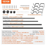 VEVOR Double Rod Curtain Rods, 72-144 inches Adjustable Length, Black Double Curtain Rods V952-CLG72144INCHK73QDV0