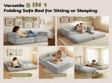 Artiss Convertible Folding Sofa Bed Grey SBED-E-FLD03-2S-GY-AB