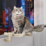Wall-Mounted Cat Hammock Bed Wooden Frame, Comfortable and Space-Saving Design for Pets V888-ELOSUNG10156