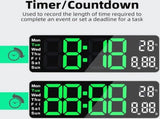 Digital Clock - Wall Clock - LED Display - 13-inch LED Digital Clock - Remote Control - Modern V1188-MS-313-0402