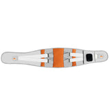 Grey And Orange Wireless Heated Waist Massager with Lumbar Support Smart Back Pain Relief Device V888-ELOSUNG13447