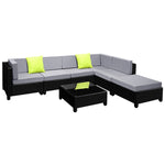 Gardeon 7-Piece Outdoor Sofa Set Wicker Couch Lounge Setting Seat Cover FF-BONDI-BK-ABCD