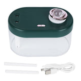 1L USB Powered Desktop Double Spraying Humidifier with Ambient Night Light for Home OfficeGreen V1294-YM0901-3113200162413
