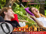3.5" Black Quick Link, 20 Pcs 3/8" Heavy Duty Locking Carabiner, 2000 LBS Capacity, Durable V1258-DP02-WO-395