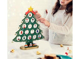 Christmas Tree Advent Calendar 24 Days Countdown to Christmas Tabletop Wooden Advent Calendar Tree V1263-JX-1345