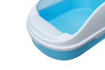 YES4PETS Large Portable Cat Toilet Litter Box Tray House with Scoop and Grid Tray Blue V278-MSP-004-BLUE-W-ZW-0001