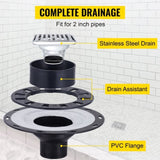 VEVOR Waterproofing Shower Kit Shower Kit Tray 38''x60'' with Central Drain PVC V952-LYDZT38X60PVC2FCMV0