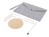 Dowsing Rods Kit Copper Divining Rod Pendulum Pendant Divination Mat for Ghost Hunting Water V1294-YM0901-3111240239411