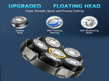 Magnetic six-blade, Whole-body wash, Digital display, Head-shaving, Electric V1106-111-05747-BLU-INCLUDINGSPAREBLADES