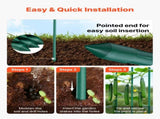 Garden Stakes, 50 Pack, 1455 mm, Plastic Coated Metal Tomato Stakes, Garden Sticks for Plants V952-ZWZCHYZ15M11VIKZD001V0