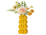Smile Face Vase Multi Purpose Creative Fun Compact Ceramic Smile Face Stacking Vase for Home Decor V1294-YM0901-240319HL05-1