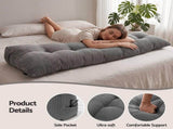 Giselle Headboard Pillow for Sitting in Bed, Upgraded Shredded Foam Reading Wedge Cushion for Lumbar HBP-WAVBTN-COR-GY-K