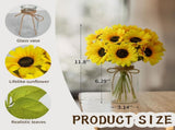 Sunflowers Artificial Flowers with Vase,Fake Flowers Bouquet for Sunflower Decor,Sunflower Kitchen V1188-CYX-LHJ-505
