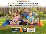 Kahuna Heavy Duty 60 Inch Rectangular Tree Swing with Adjustable Lifting Ropes Foam Padded Tube SWG-KAH-ZRT-60