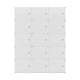Artiss Shoe Rack Storage Cabinet DIY 15 Storage Cube Stackable White DIY-SHOE-15-WH
