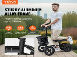 Folding Knee Scooter, Aluminum Steerable Knee Walker with Height-Adjustable Handlebar & Knee Pad, V952-XGZXQCQLBDJZ6X9I8V0